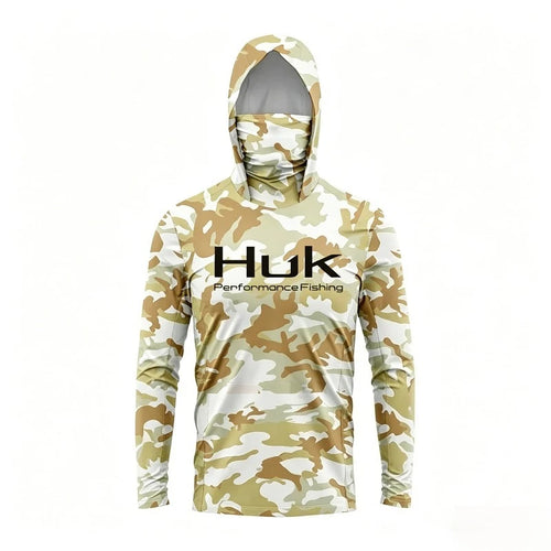 2026 Fishing Shirt UPF 50 Hooded Face Cover Fishing Clothes Summer Sun Protection Hoodie Men Face Mask Jersey Camisa De Pesca